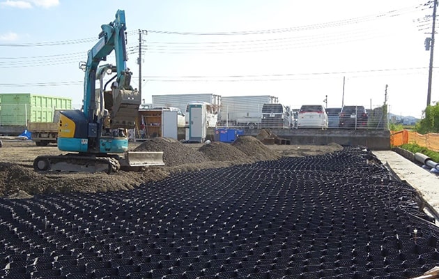 神奈川県廃タイヤ置き場造成